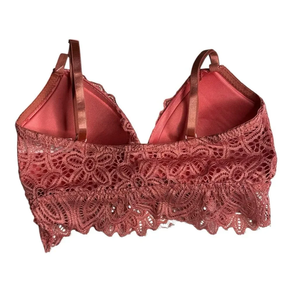 NWT Frederick's of Hollywood Finely Padded Bralette DUCE Pink‎ Women's Size M
